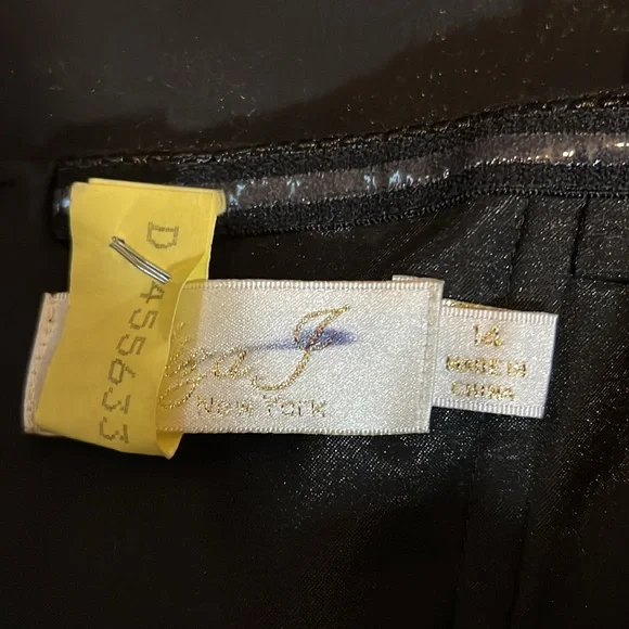 Eliza J strapless pleated front high low chiffon gown - Picture 7 of 7